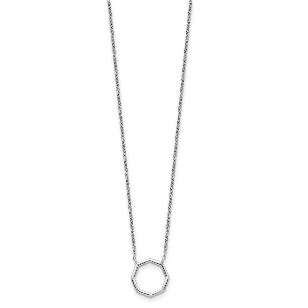 Sterlingsilber Poliert Octagon Halskette