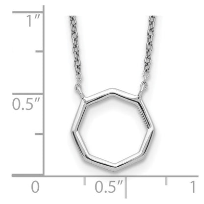 Sterlingsilber Poliert Octagon Halskette