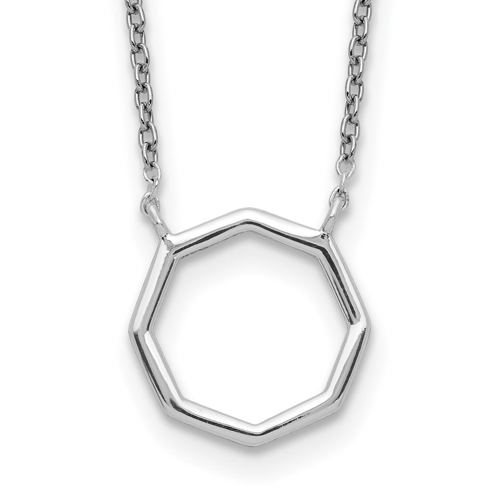 Sterlingsilber Poliert Octagon Halskette