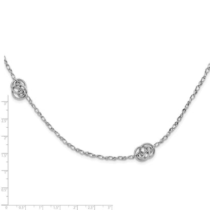 Sterlingsilber Rhodiniert Oval Glieder Halskette