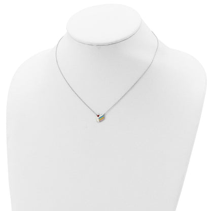 Sterlingsilber Rhodiniert Emailliert Cake Halskette