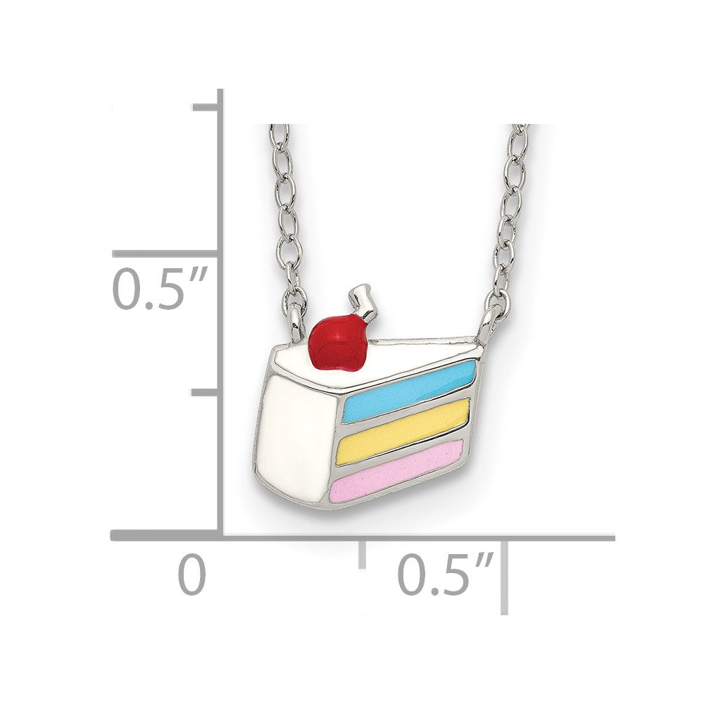 Sterlingsilber Rhodiniert Emailliert Cake Halskette