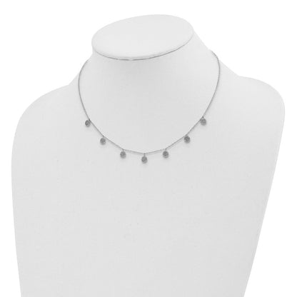 Sterlingsilber Rhodiniert Zirkonia mit 4 Zoll Verlängerung. Choker