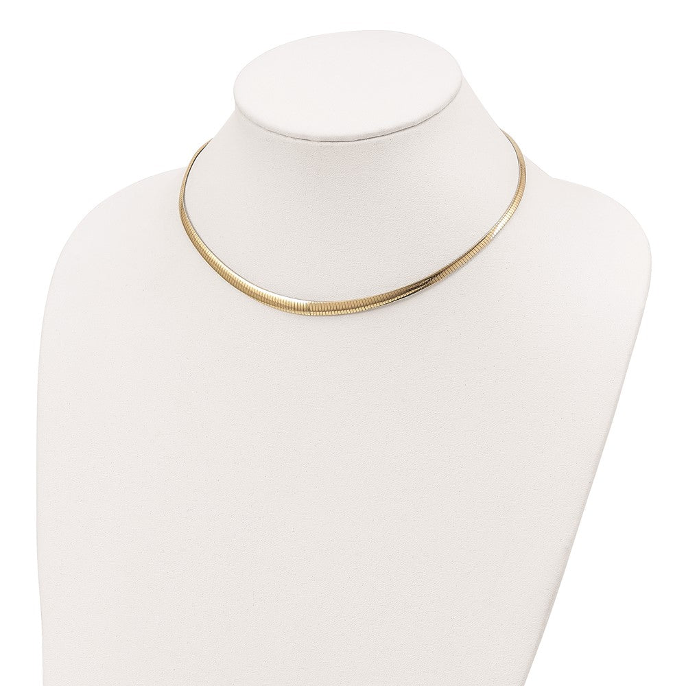 Ss/vergoldet Sterlingsilber Goldfarben Rhodiniert 3-6mm Wendbar Cubetto Halskette