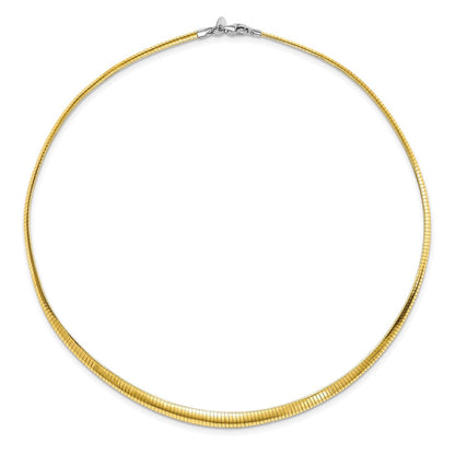 Ss/vergoldet Sterlingsilber Goldfarben Rhodiniert 3-6mm Wendbar Cubetto Halskette