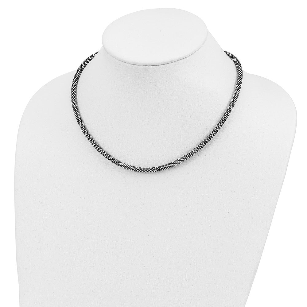 Sterlingsilber Antikisiert 4.5mm Corona Halskette