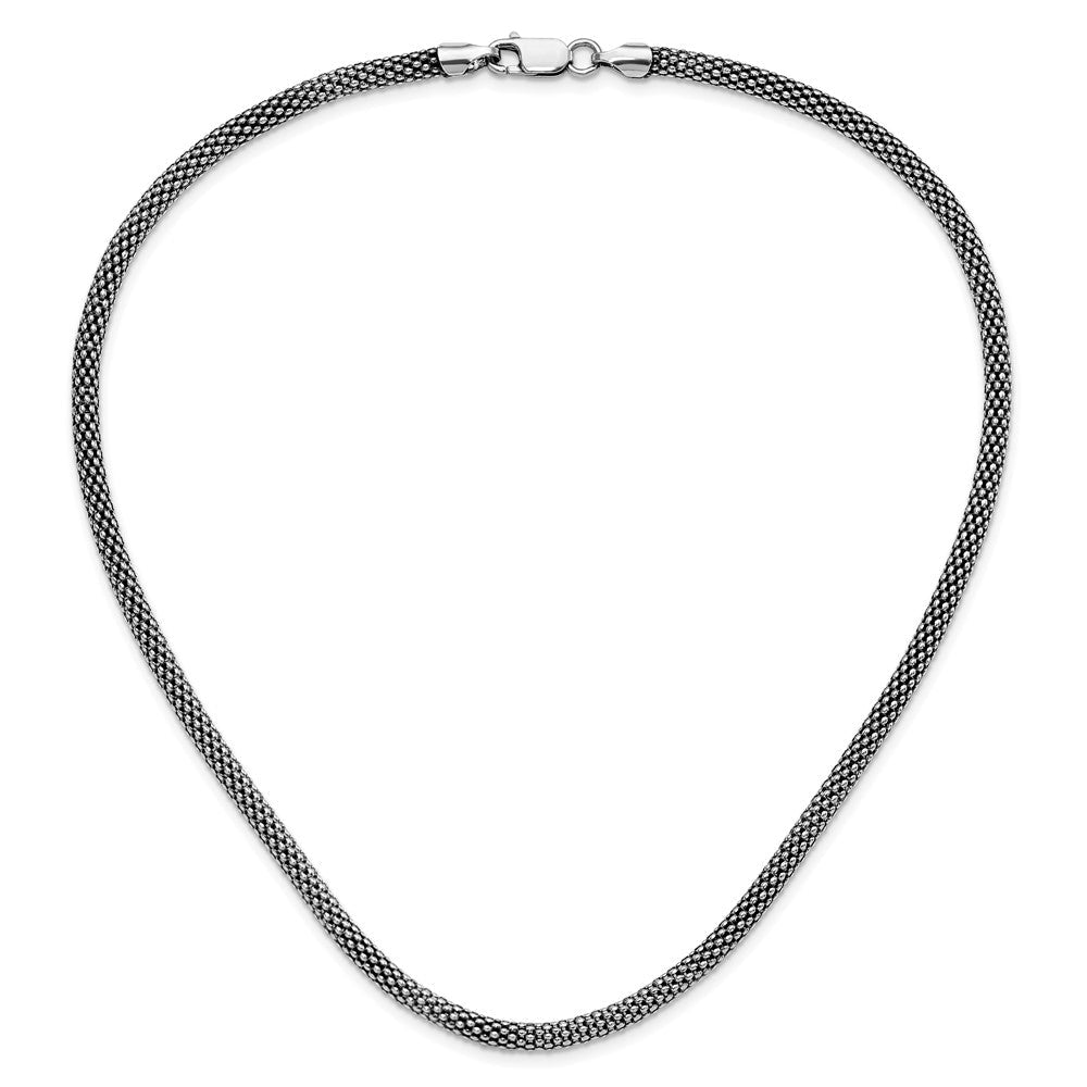 Sterlingsilber Antikisiert 4.5mm Corona Halskette