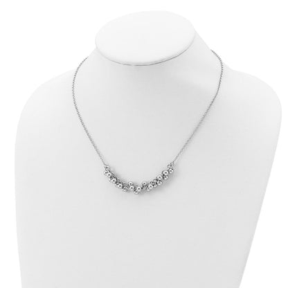 Sterlingsilber Rhodiniert Dangling Perlen Halskette