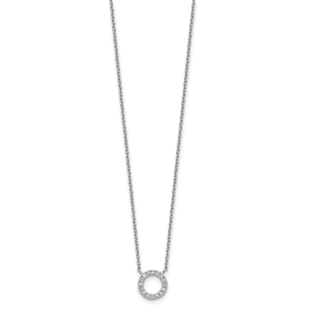 Sterlingsilber Zirkonia Kreis Halskette