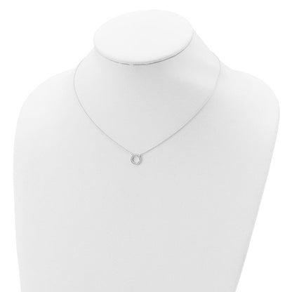 Sterlingsilber Zirkonia Kreis Halskette