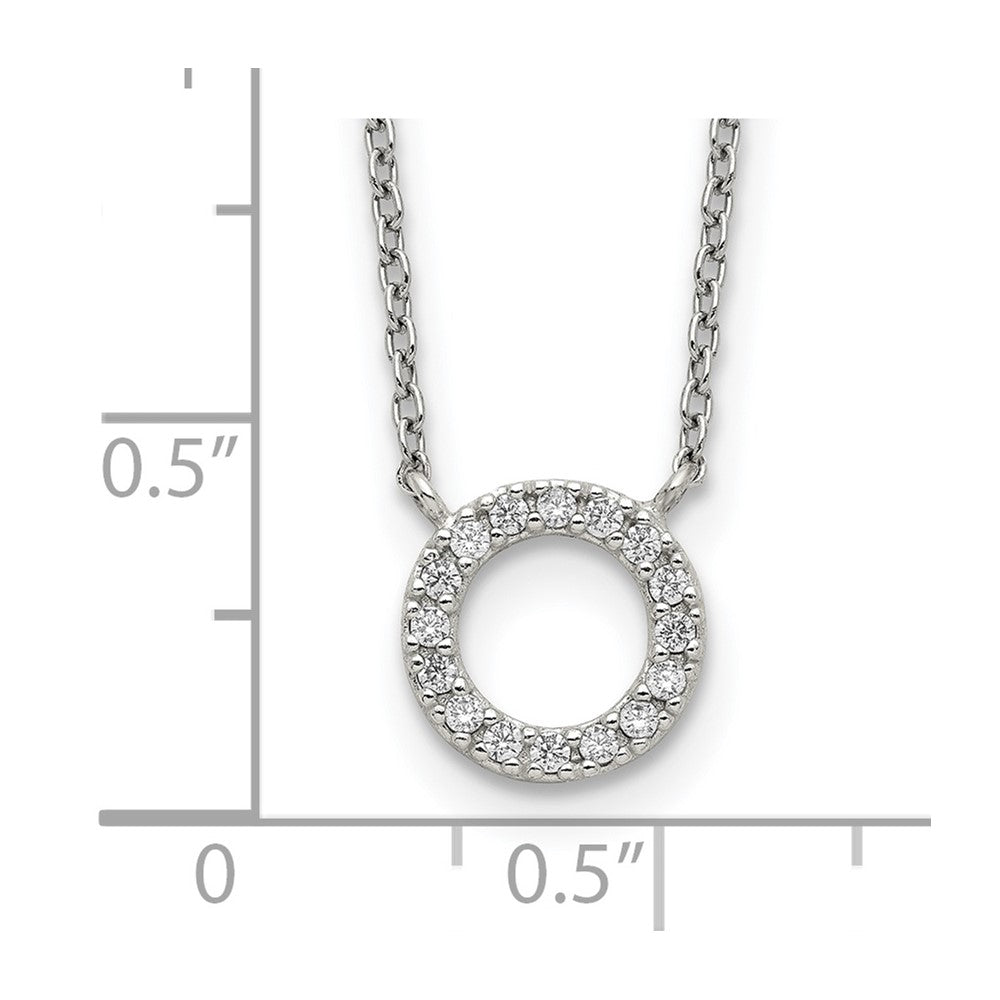 Sterlingsilber Zirkonia Kreis Halskette