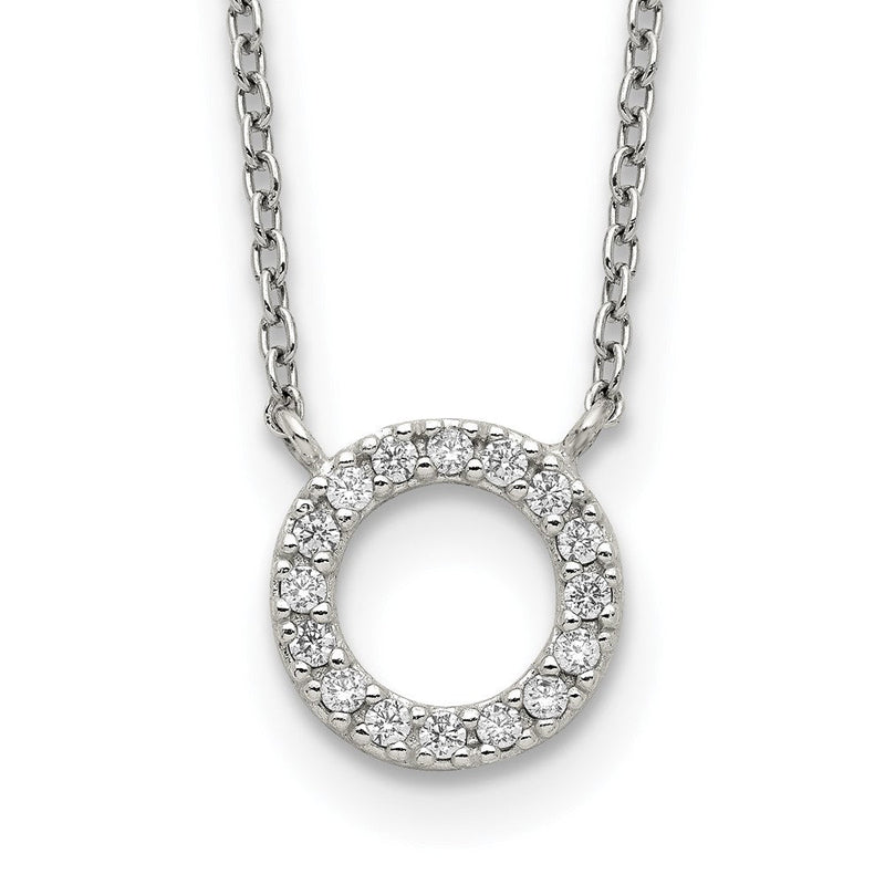 Sterlingsilber Zirkonia Kreis Halskette