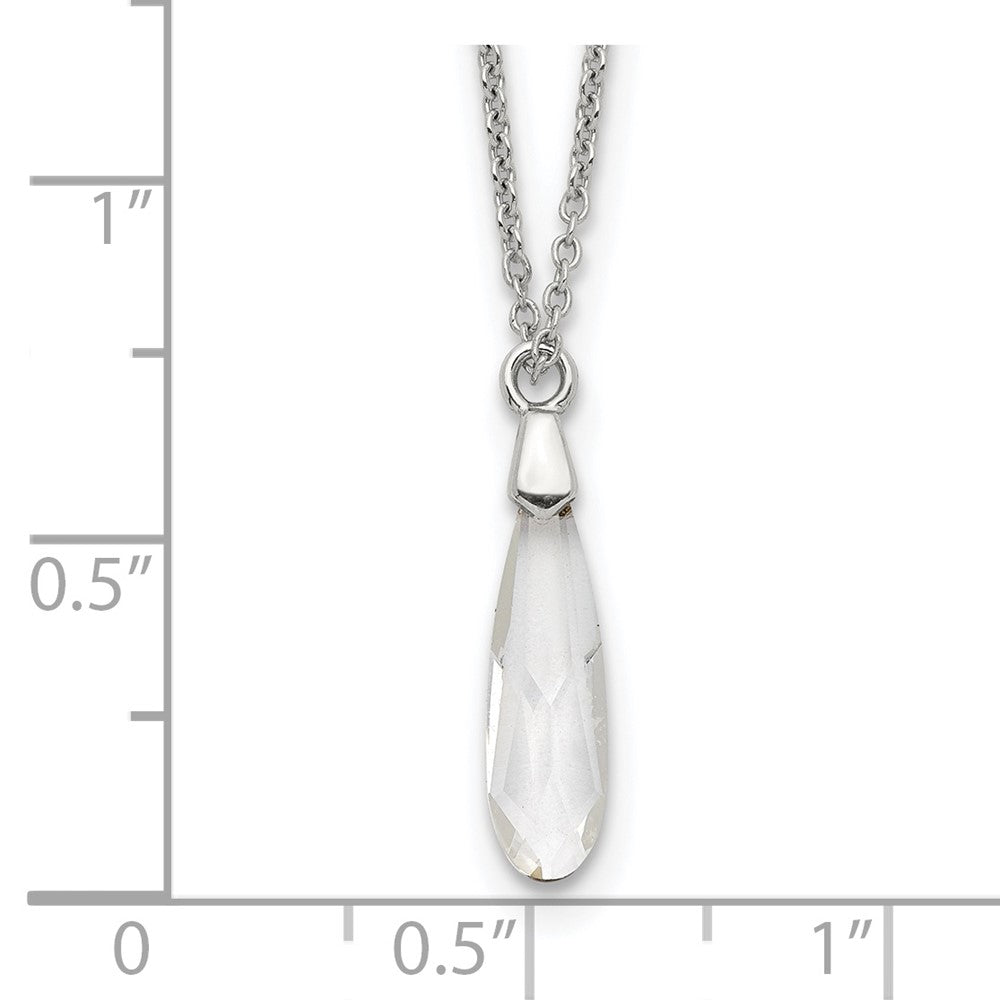 Sterlingsilber Kristall Halskette