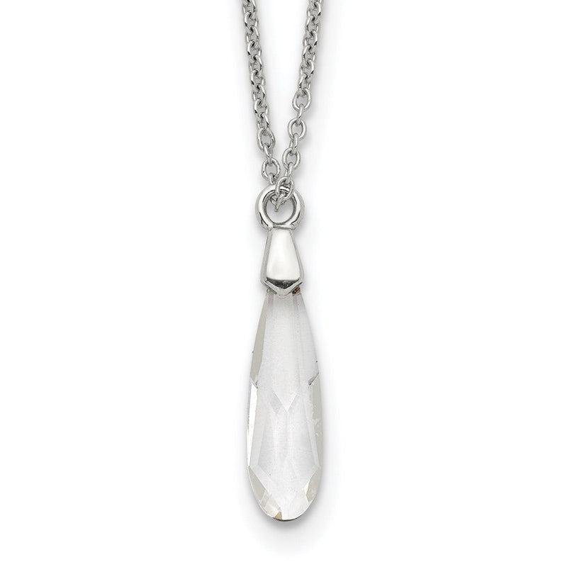 Sterlingsilber Kristall Halskette