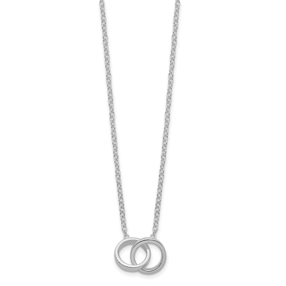 Sterlingsilber Poliert 2-rings Halskette