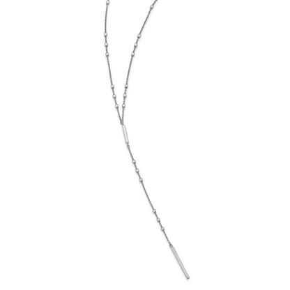 Sterlingsilber Rhodiniert Perlen/vertical Stab mit 1 Zoll Verlängerung. Y-necklace