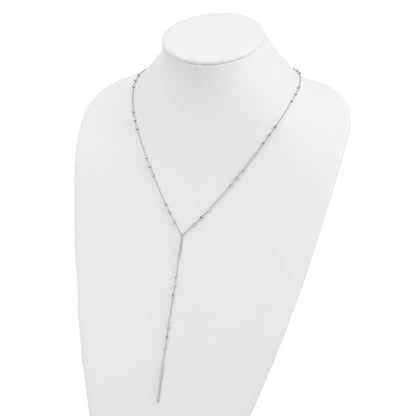 Sterlingsilber Rhodiniert Perlen/vertical Stab mit 1 Zoll Verlängerung. Y-necklace