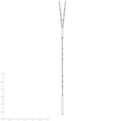 Sterlingsilber Rhodiniert Perlen/vertical Stab mit 1 Zoll Verlängerung. Y-necklace