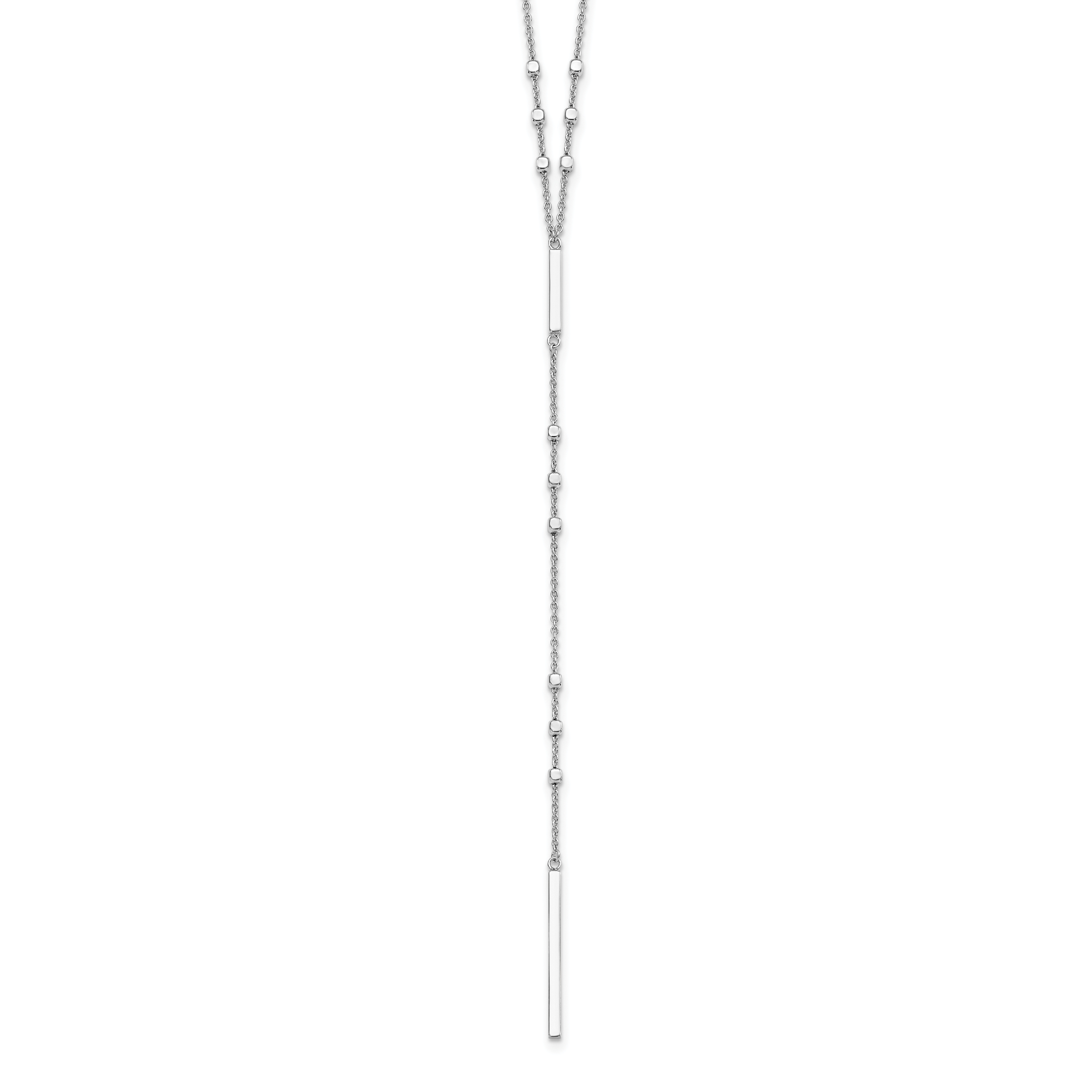 Sterlingsilber Rhodiniert Perlen/vertical Stab mit 1 Zoll Verlängerung. Y-necklace