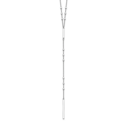 Sterlingsilber Rhodiniert Perlen/vertical Stab mit 1 Zoll Verlängerung. Y-necklace