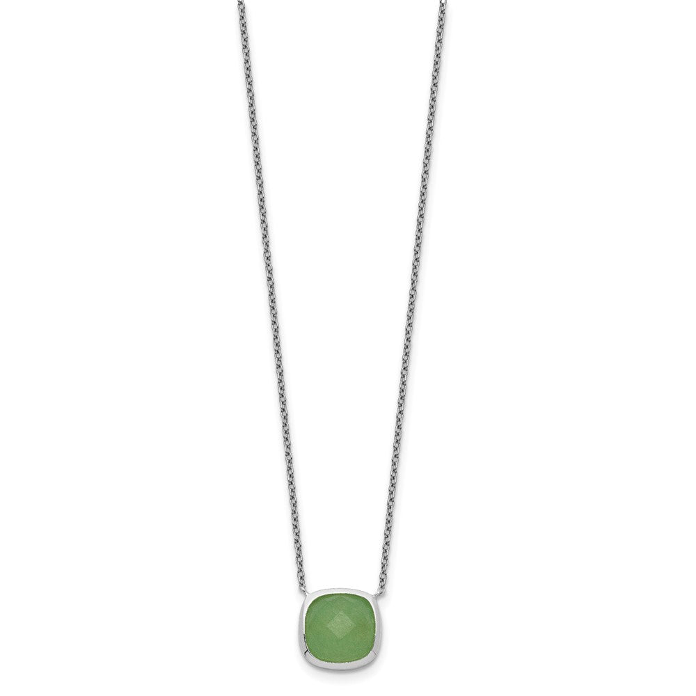 Sterlingsilber Grün Chalcedony Halskette