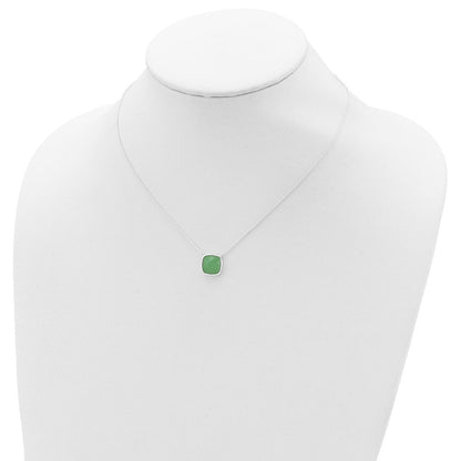 Sterlingsilber Grün Chalcedony Halskette