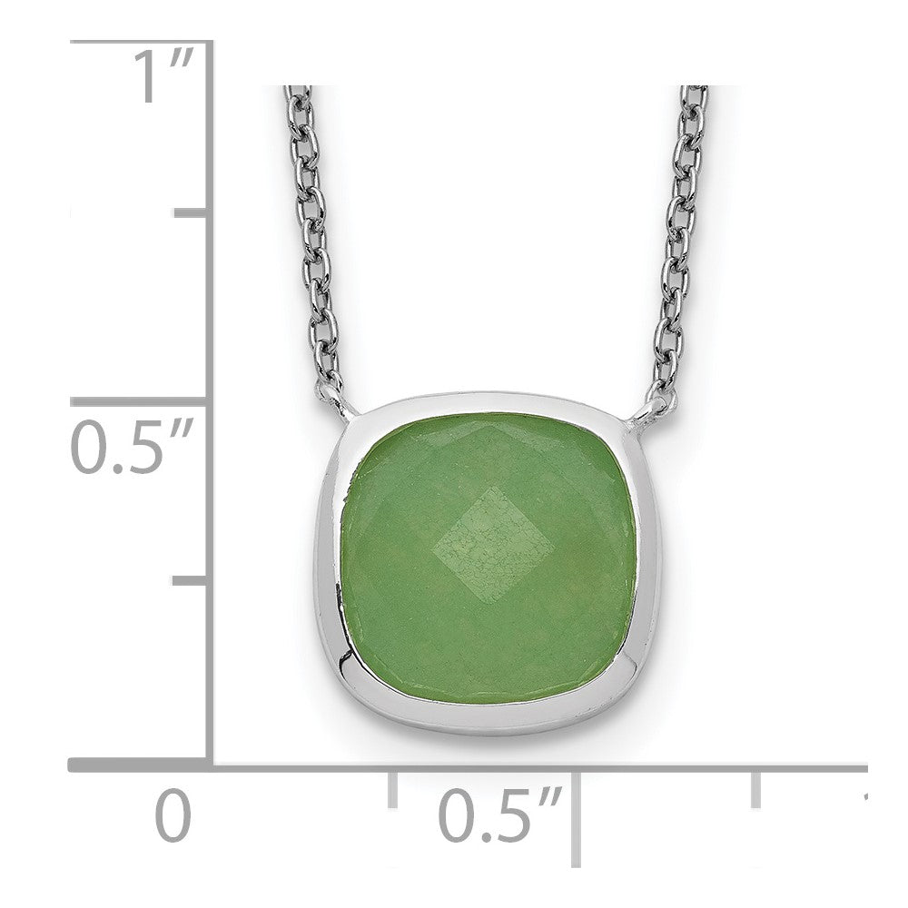 Sterlingsilber Grün Chalcedony Halskette