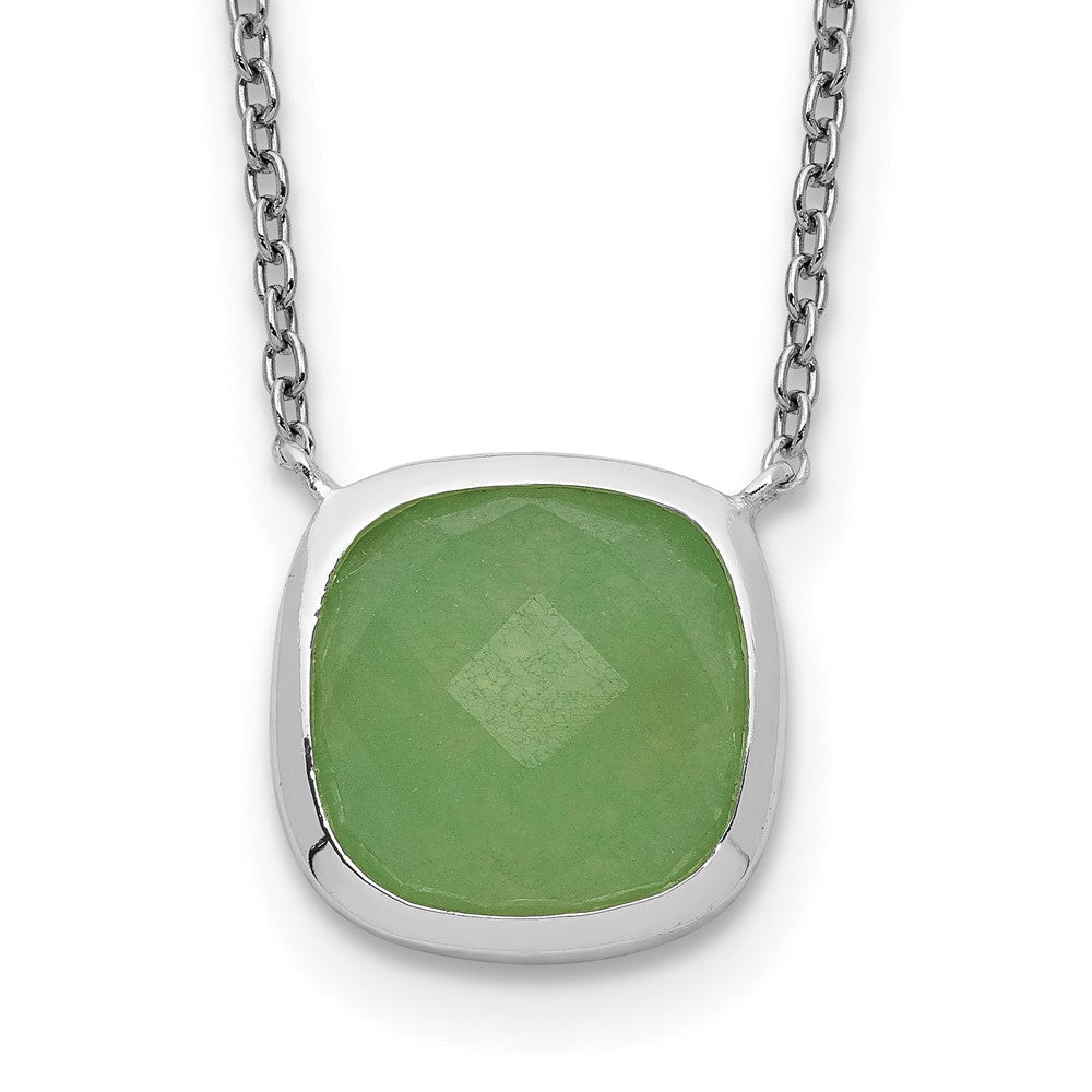 Sterlingsilber Grün Chalcedony Halskette