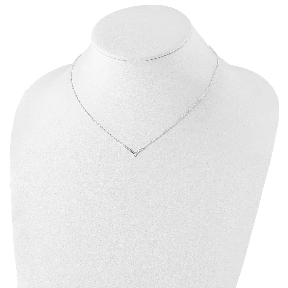 Sterlingsilber Poliert V-shape Halskette