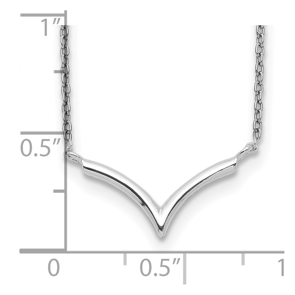 Sterlingsilber Poliert V-shape Halskette