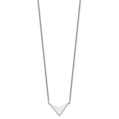 Sterlingsilber Poliert V-shape Halskette