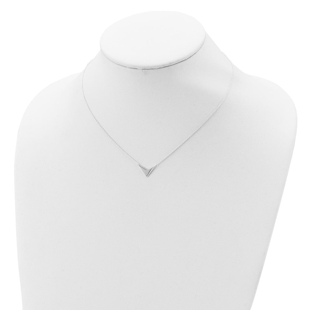 Sterlingsilber Poliert V-shape Halskette