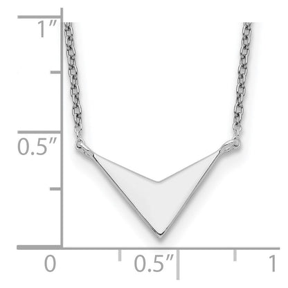 Sterlingsilber Poliert V-shape Halskette