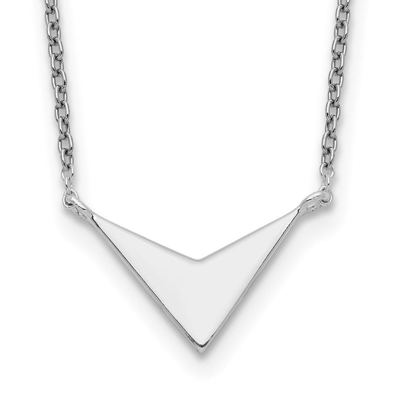 Sterlingsilber Poliert V-shape Halskette
