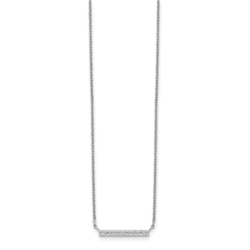 Sterlingsilber Zirkonia Stab Halskette