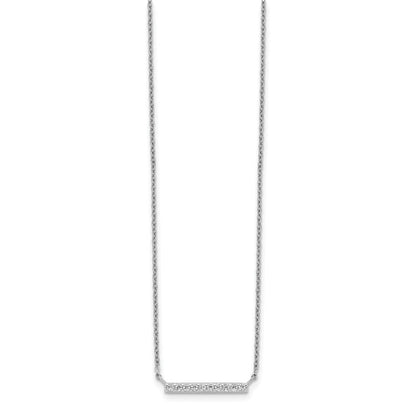 Sterlingsilber Zirkonia Stab Halskette