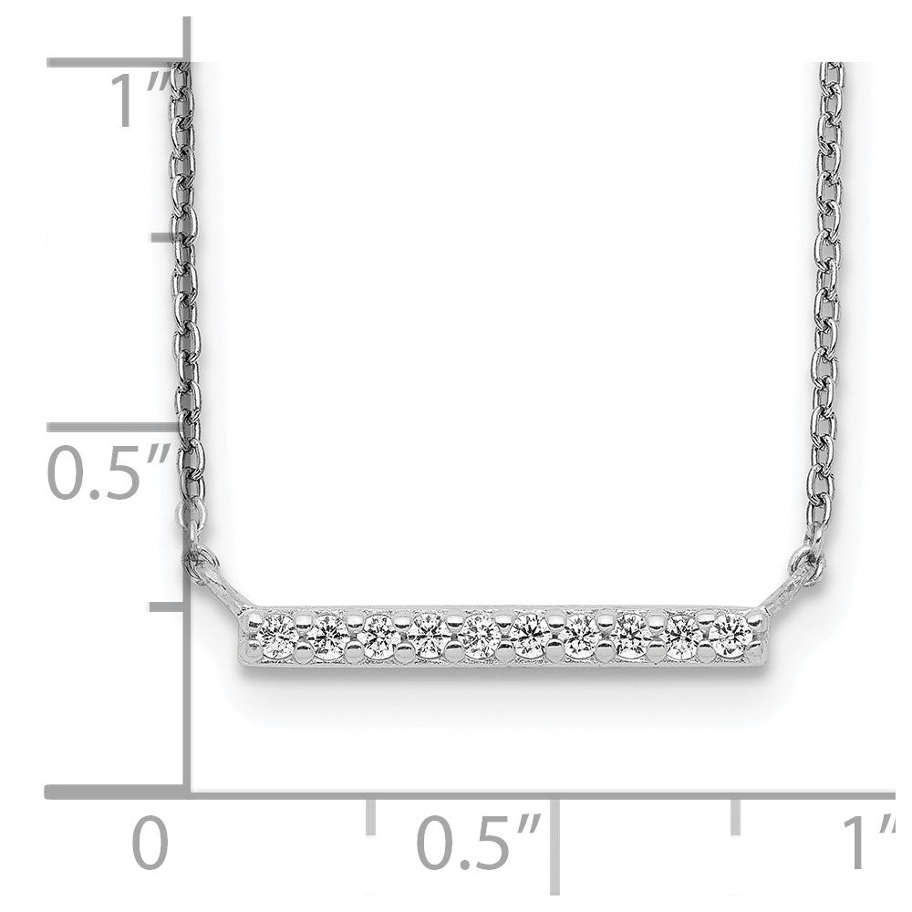 Sterlingsilber Zirkonia Stab Halskette