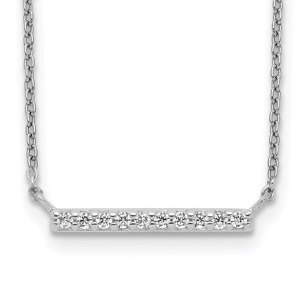 Sterlingsilber Zirkonia Stab Halskette