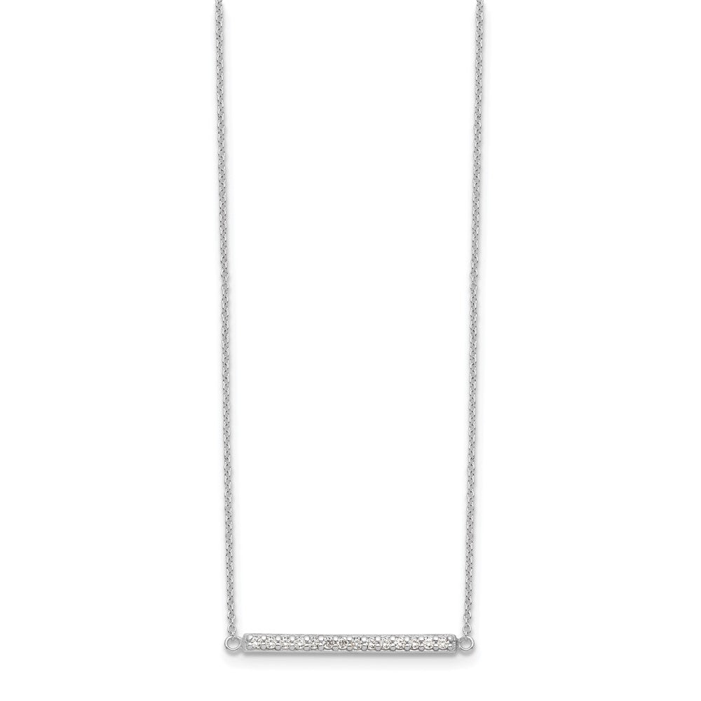 Sterlingsilber Zirkonia Stab Halskette