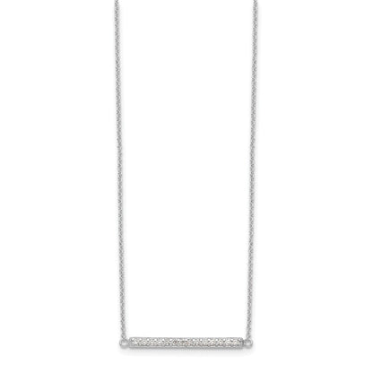 Sterlingsilber Zirkonia Stab Halskette