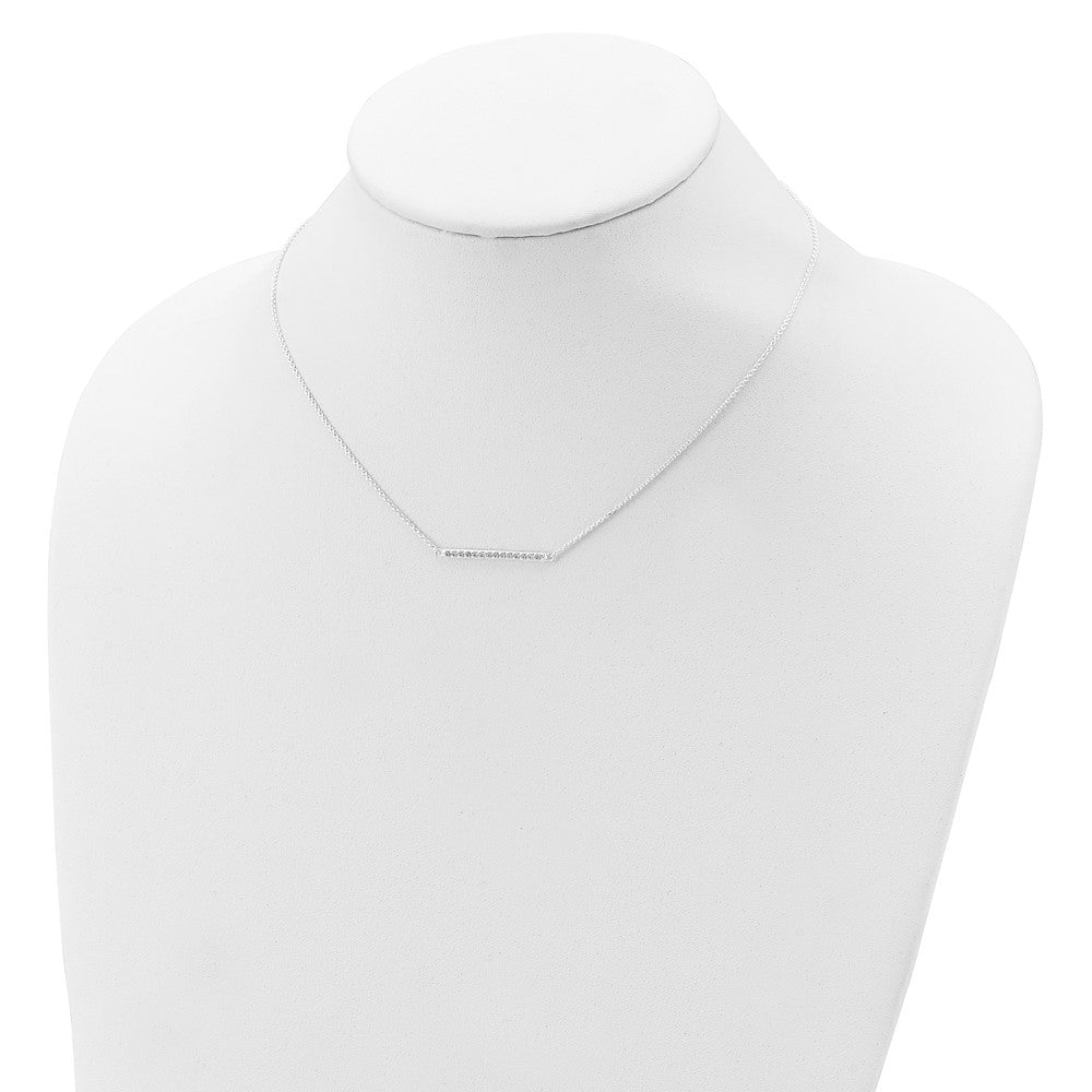 Sterlingsilber Zirkonia Stab Halskette