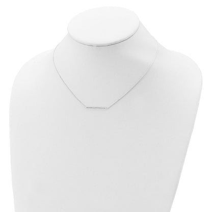 Sterlingsilber Zirkonia Stab Halskette
