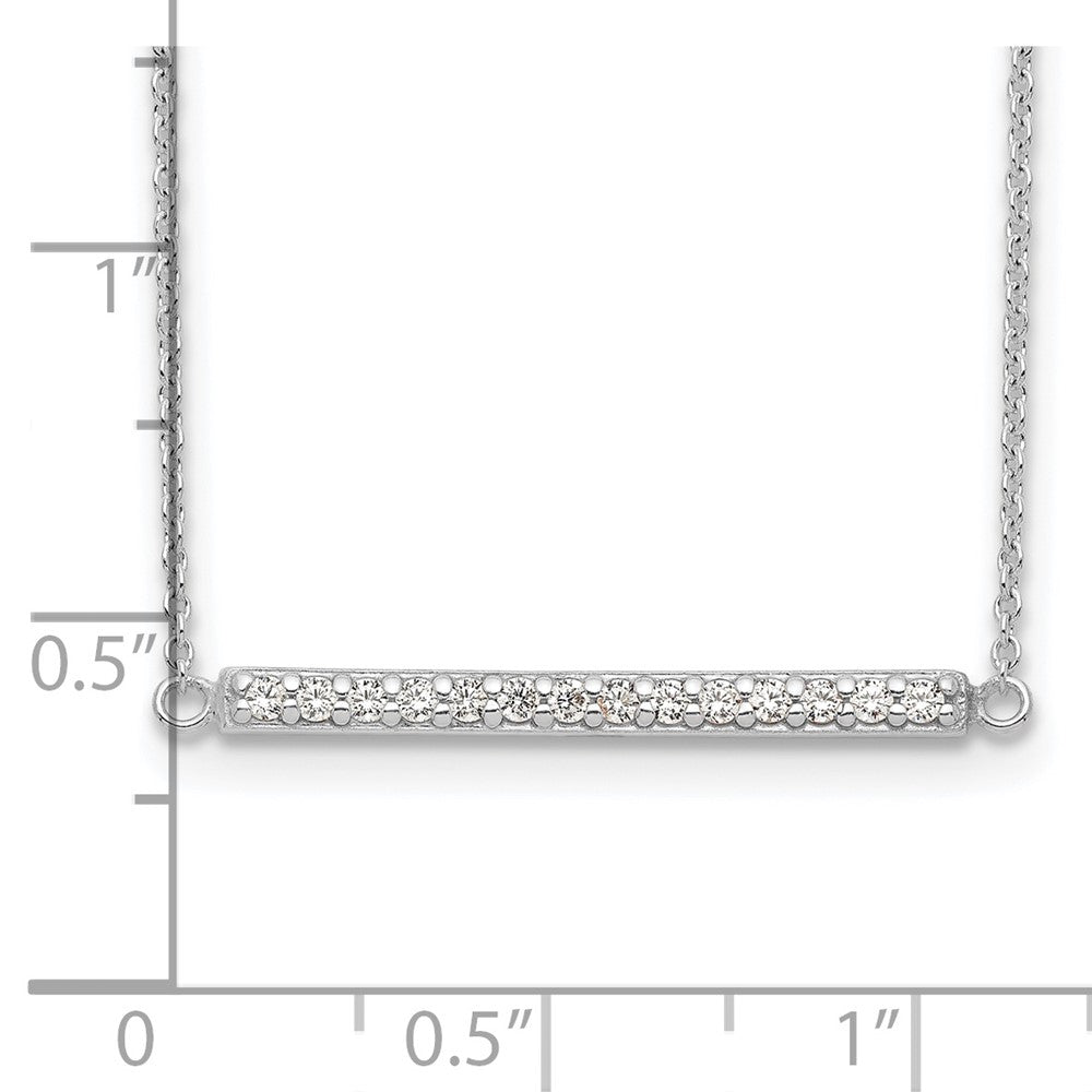 Sterlingsilber Zirkonia Stab Halskette
