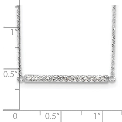 Sterlingsilber Zirkonia Stab Halskette