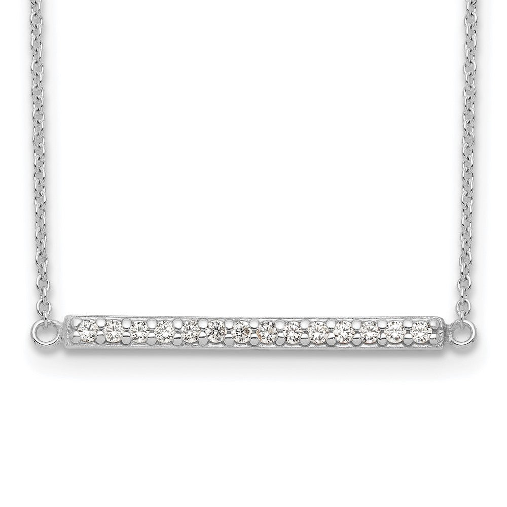 Sterlingsilber Zirkonia Stab Halskette
