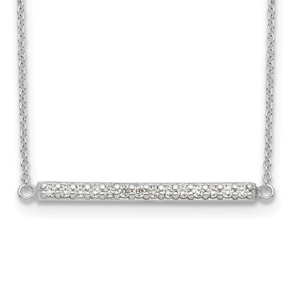 Sterlingsilber Zirkonia Stab Halskette