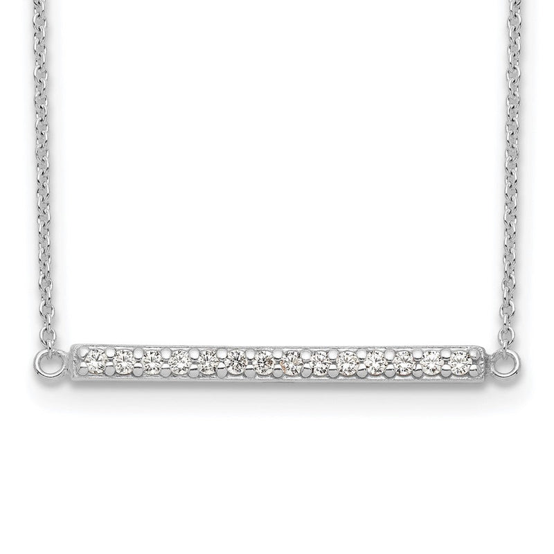 Sterlingsilber Zirkonia Stab Halskette