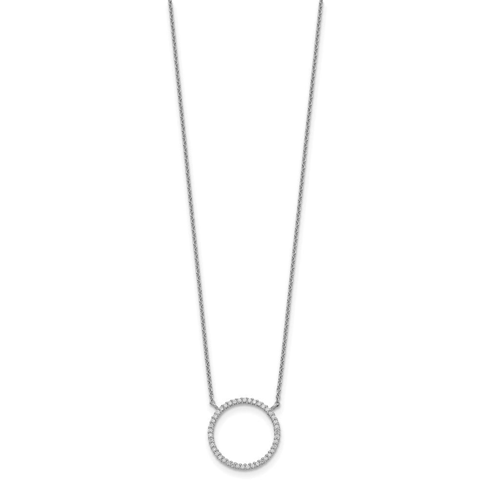 Sterlingsilber Kreis Zirkonia Halskette