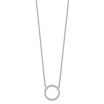 Sterlingsilber Kreis Zirkonia Halskette