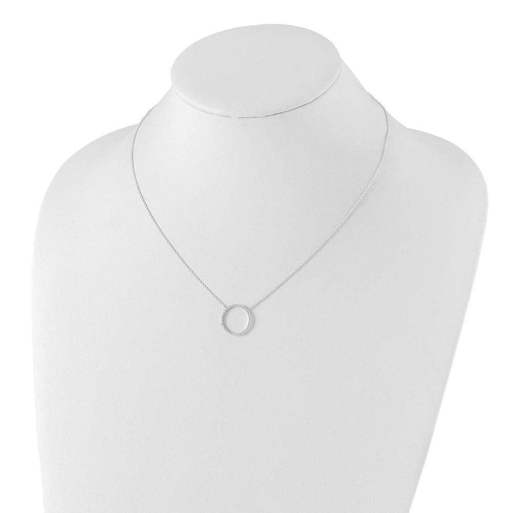 Sterlingsilber Kreis Zirkonia Halskette